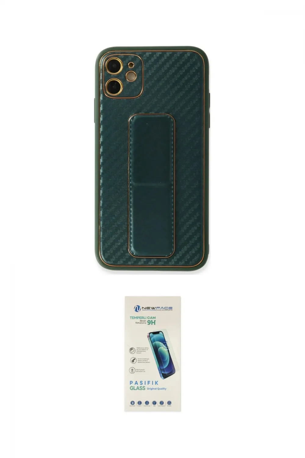 ieg™ iPhone 12 Kılıf Yörünge Yansıma - Şeffaf Pasifik Cam Ekran Koruyucu
