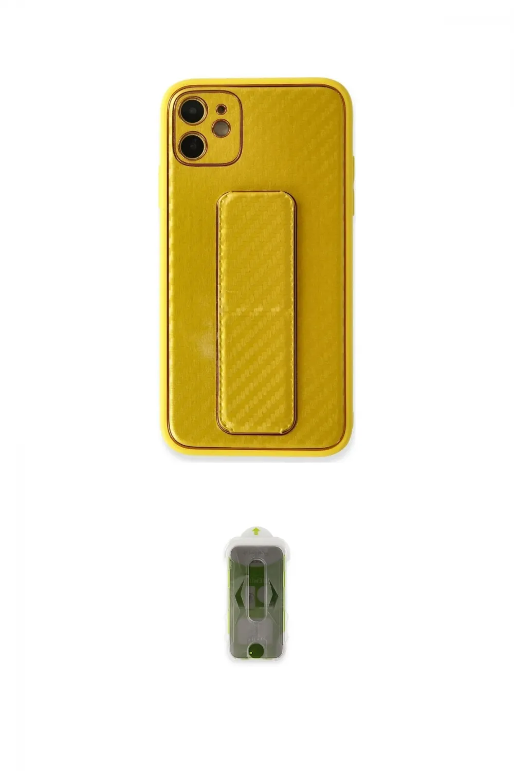 ieg™ iPhone 12 Kılıf Yörünge Yansıma - Siyah Joko Magic 5D Hayalet Cam