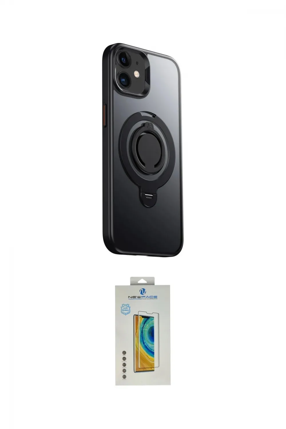 ieg™ iPhone 12 Kılıf Zirve Çizgi Prime - Siyah Polymer Nano Ekran Koruyucu