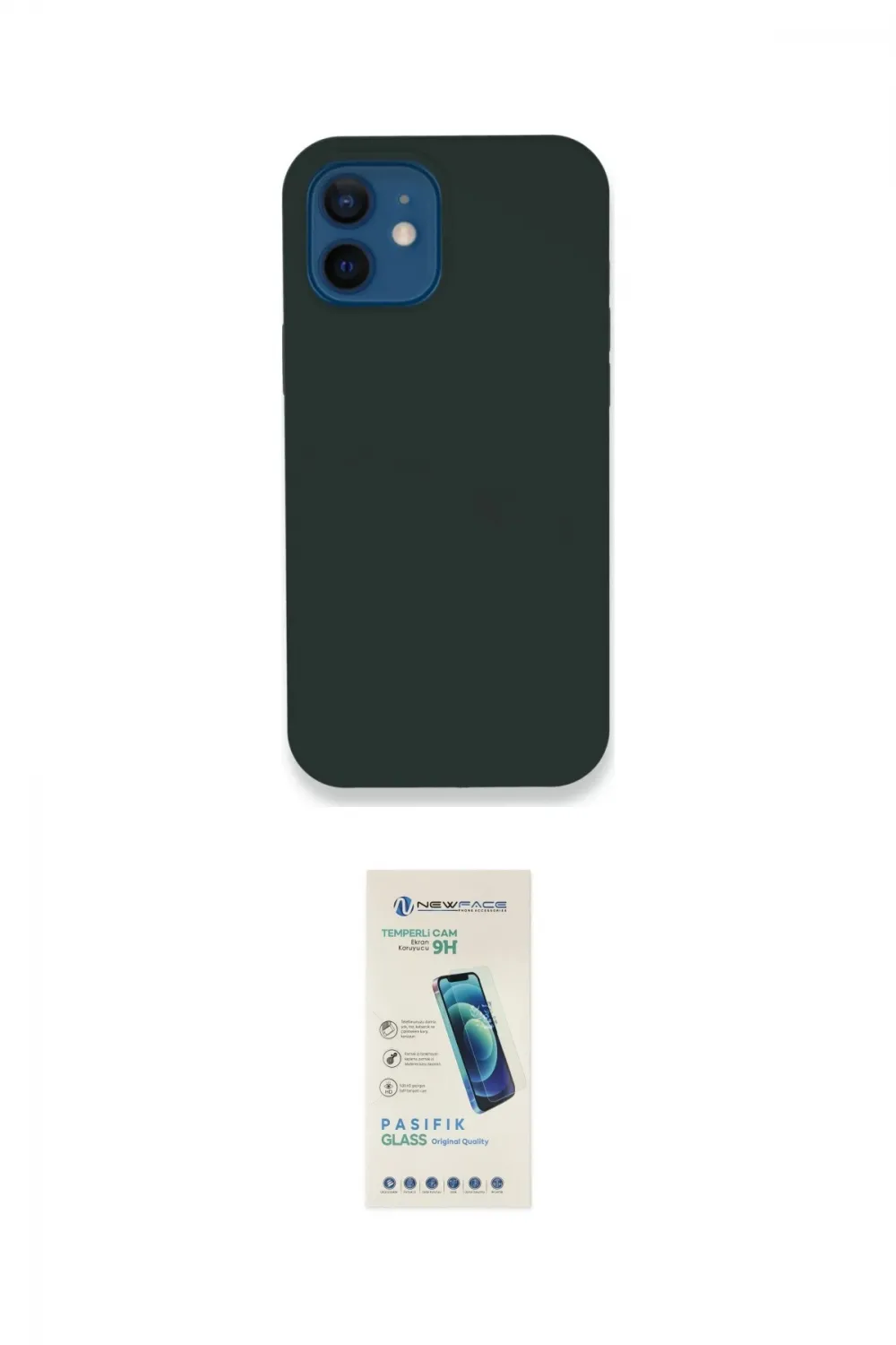 ieg™ iPhone 12 Kılıf Zirve Modern Özel Seri - Şeffaf Pasifik Cam Ekran Koruyucu