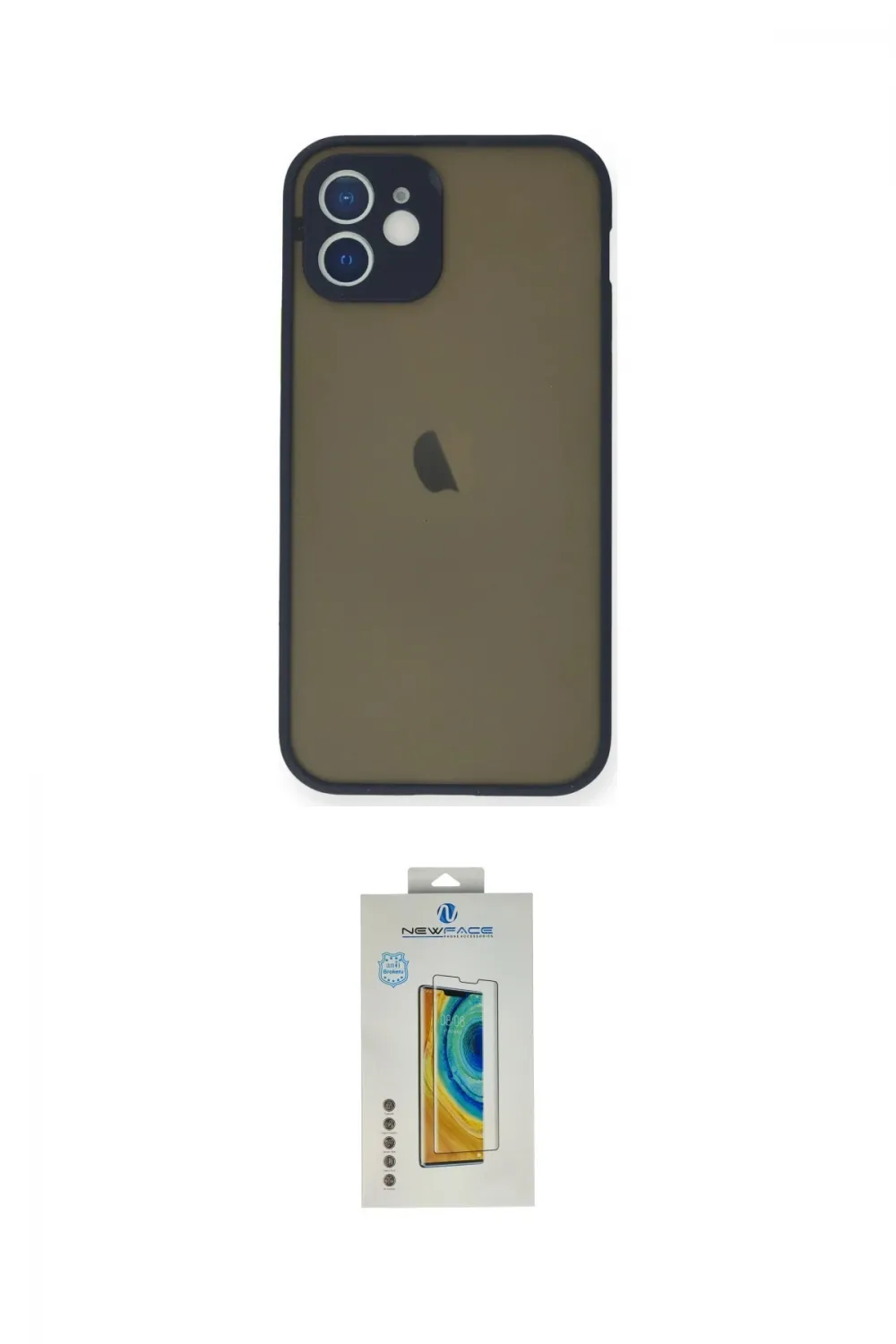 ieg™ iPhone 12 Mini Kılıf Ahenk Çizgi Serisi - Siyah Polymer Nano Ekran Koruyucu