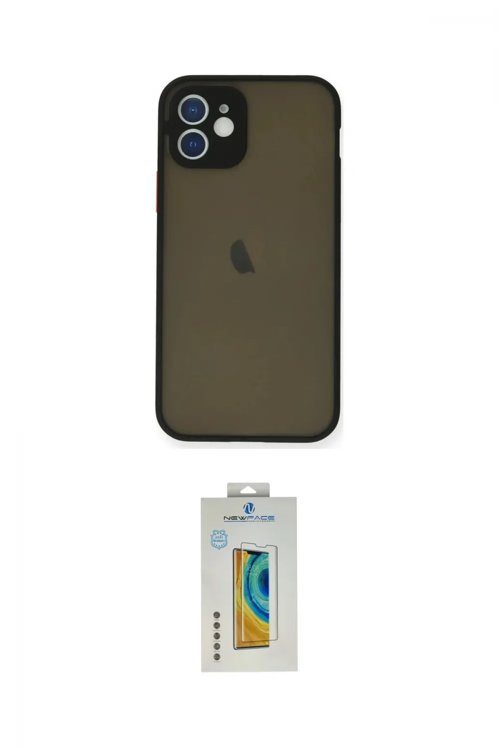 ieg™ iPhone 12 Mini Kılıf Ahenk Çizgi Serisi - Siyah Polymer Nano Ekran Koruyucu