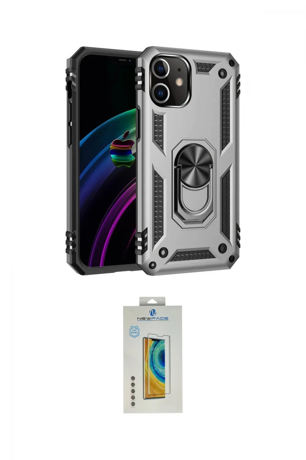 ieg™ iPhone 12 Mini Kılıf Ahenk Klasik Koleksiyonu - Siyah Polymer Nano Ekran Koruyucu