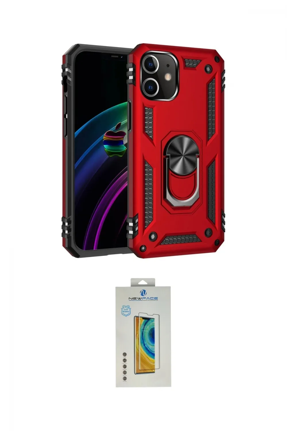 ieg™ iPhone 12 Mini Kılıf Ahenk Klasik Koleksiyonu - Siyah Polymer Nano Ekran Koruyucu