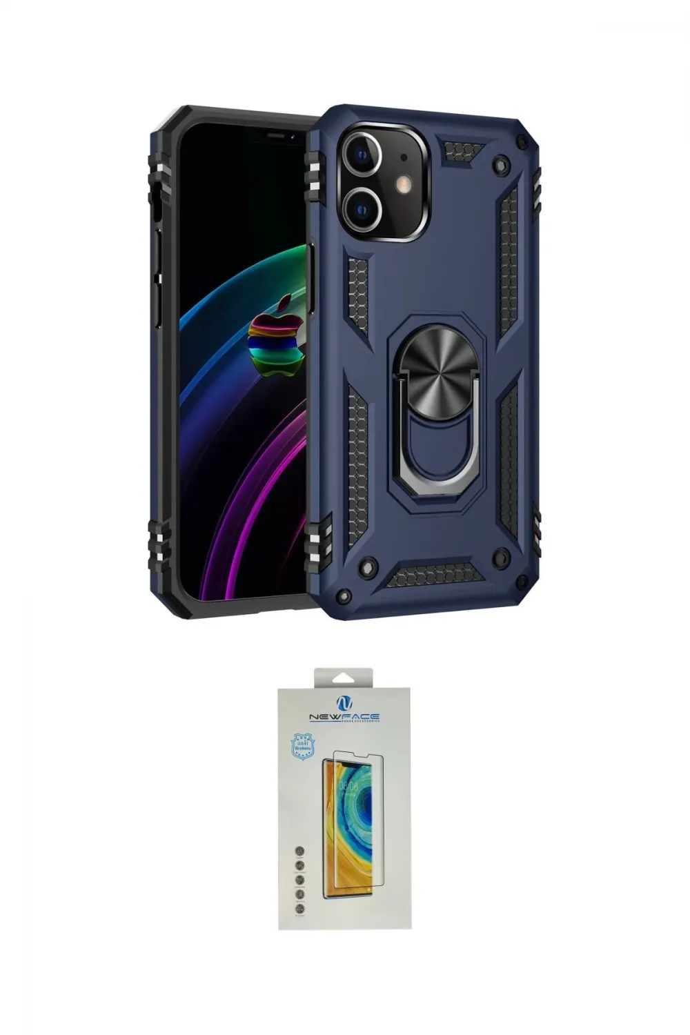 ieg™ iPhone 12 Mini Kılıf Ahenk Klasik Koleksiyonu - Siyah Polymer Nano Ekran Koruyucu