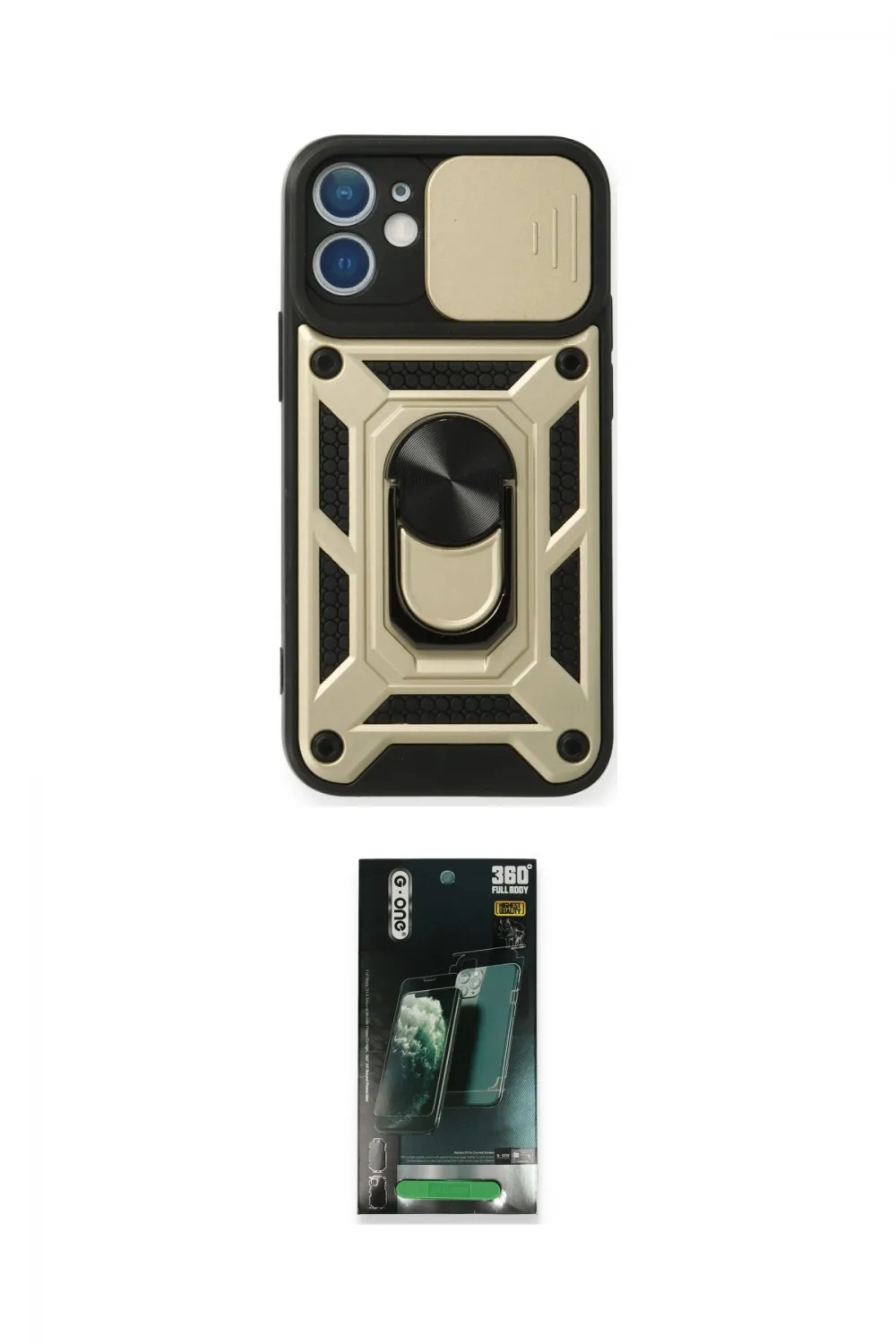 ieg™ iPhone 12 Mini Kılıf Ahenk Klasik - Şeffaf 360 Full Body Arka Koruyucu