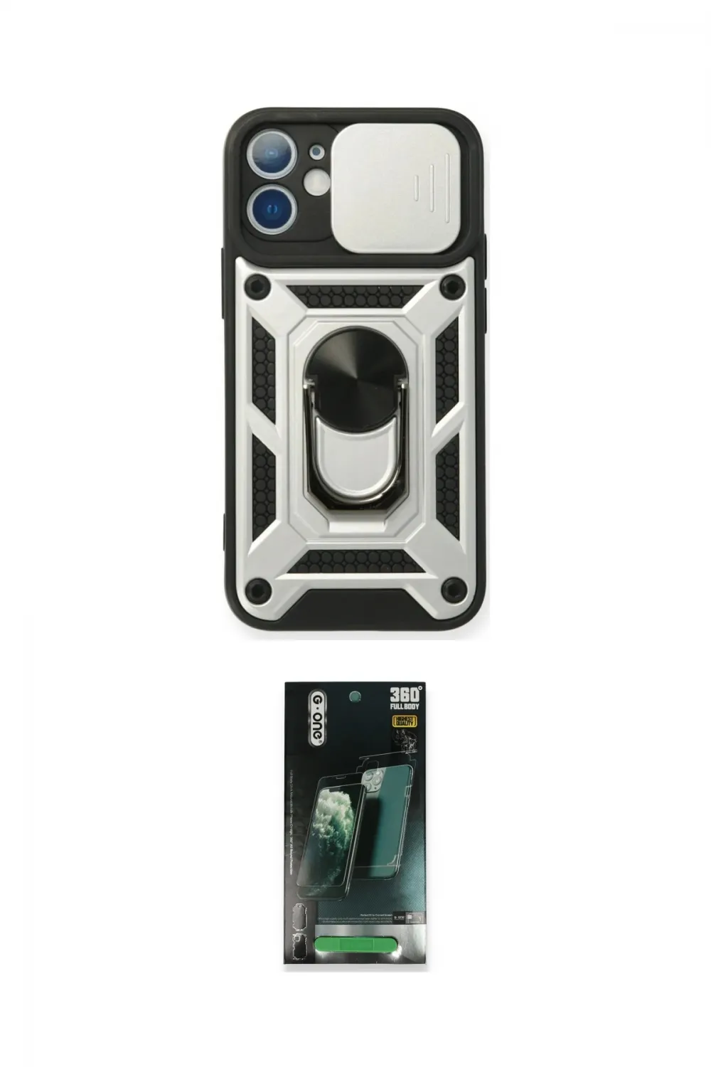 ieg™ iPhone 12 Mini Kılıf Ahenk Klasik - Şeffaf 360 Full Body Arka Koruyucu