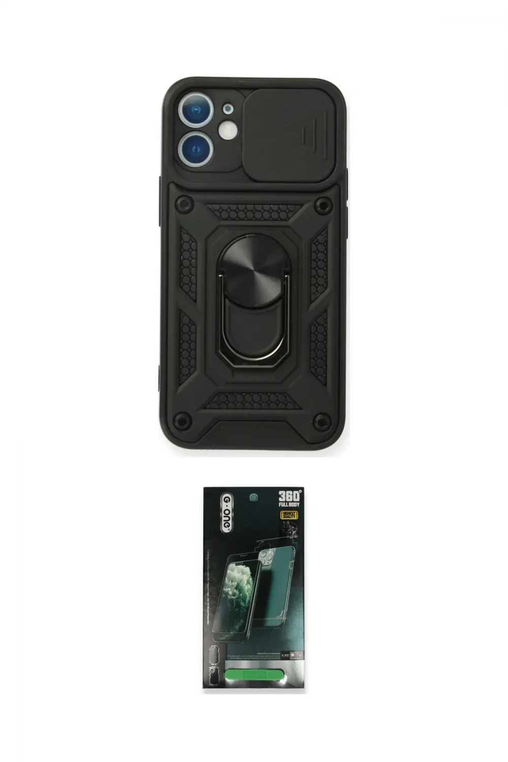 ieg™ iPhone 12 Mini Kılıf Ahenk Klasik - Şeffaf 360 Full Body Arka Koruyucu