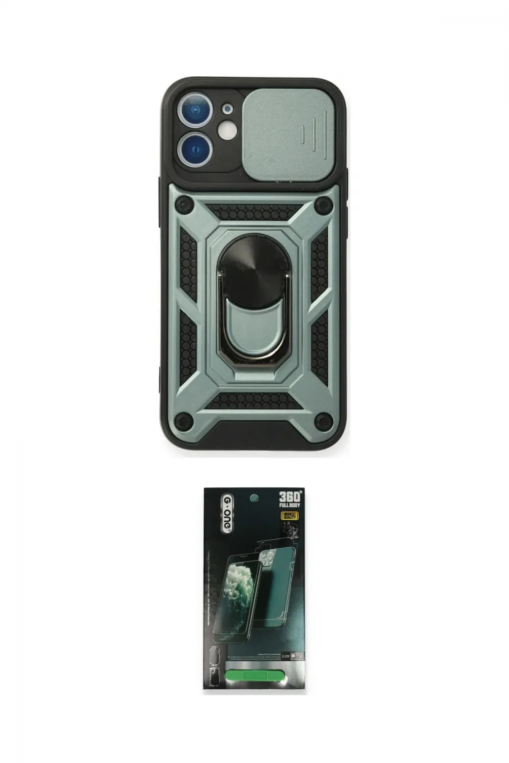 ieg™ iPhone 12 Mini Kılıf Ahenk Klasik - Şeffaf 360 Full Body Arka Koruyucu