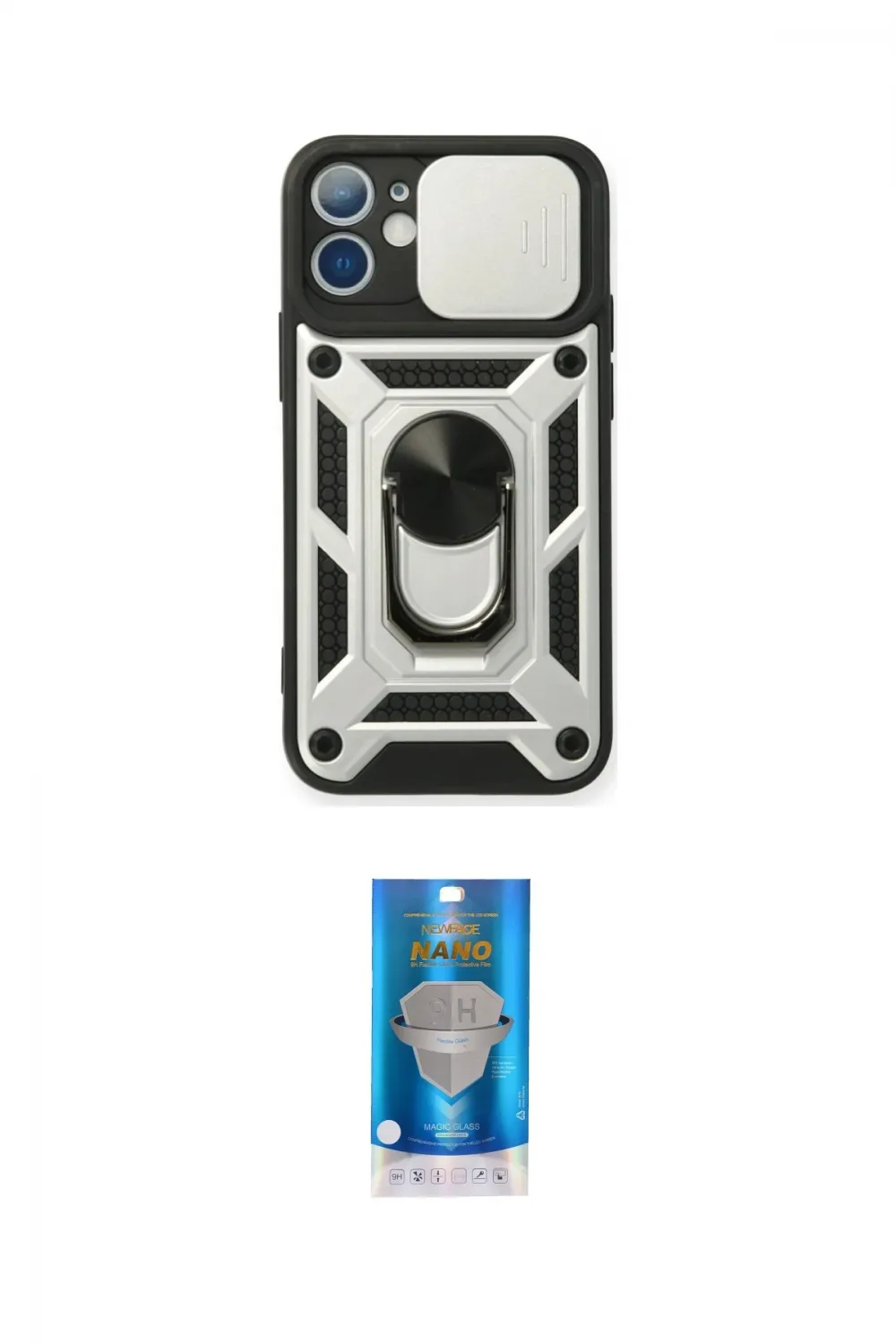 ieg™ iPhone 12 Mini Kılıf Ahenk Klasik - Şeffaf Royal Nano Ekran Koruyucu