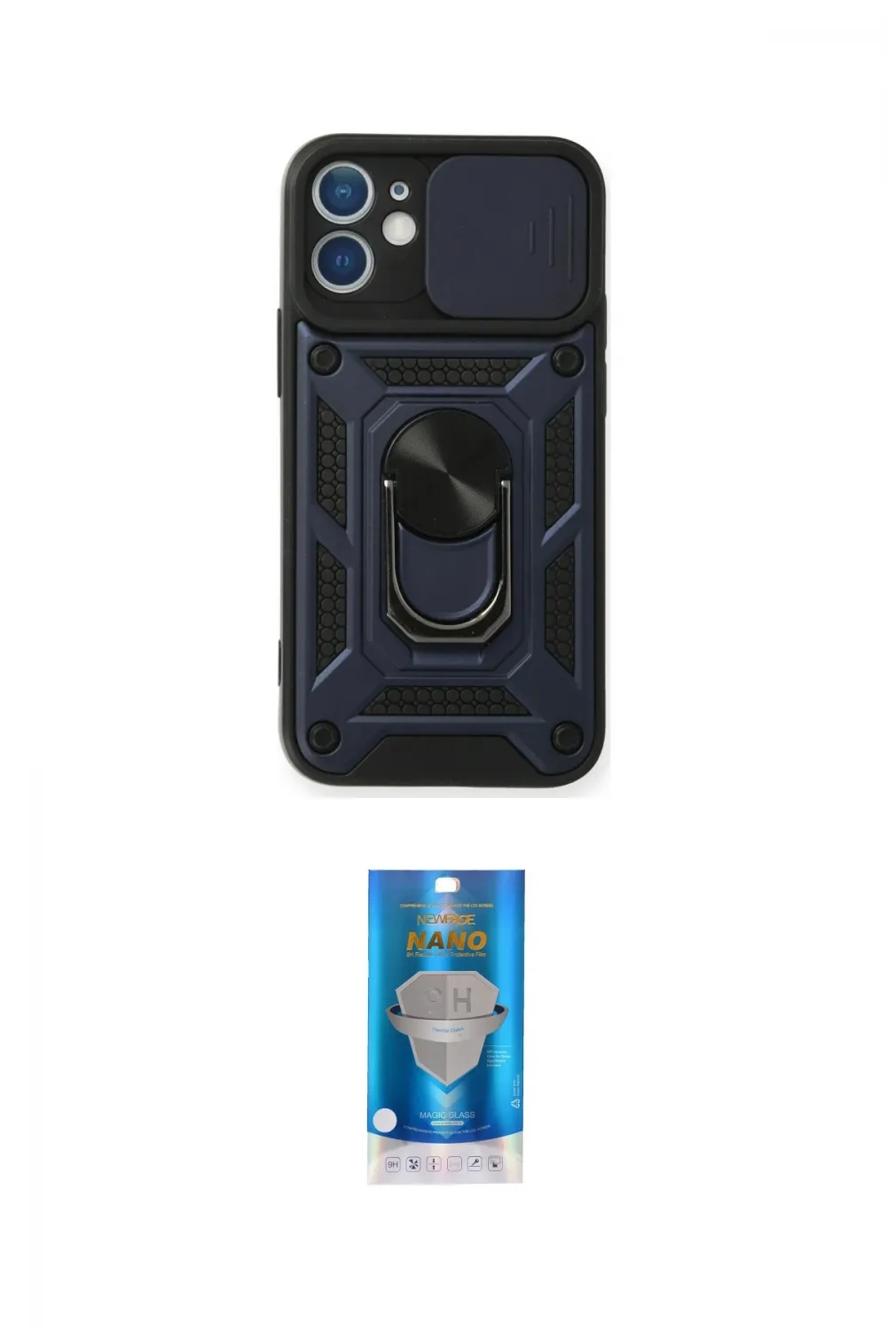 ieg™ iPhone 12 Mini Kılıf Ahenk Klasik - Şeffaf Royal Nano Ekran Koruyucu
