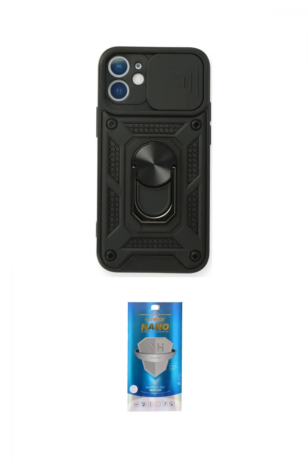 ieg™ iPhone 12 Mini Kılıf Ahenk Klasik - Şeffaf Royal Nano Ekran Koruyucu