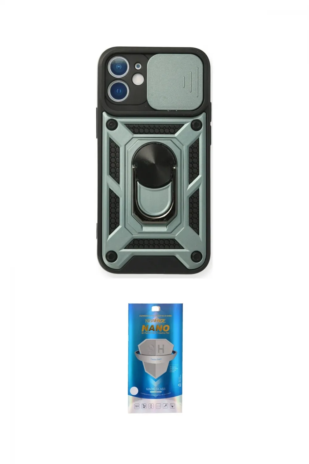 ieg™ iPhone 12 Mini Kılıf Ahenk Klasik - Şeffaf Royal Nano Ekran Koruyucu