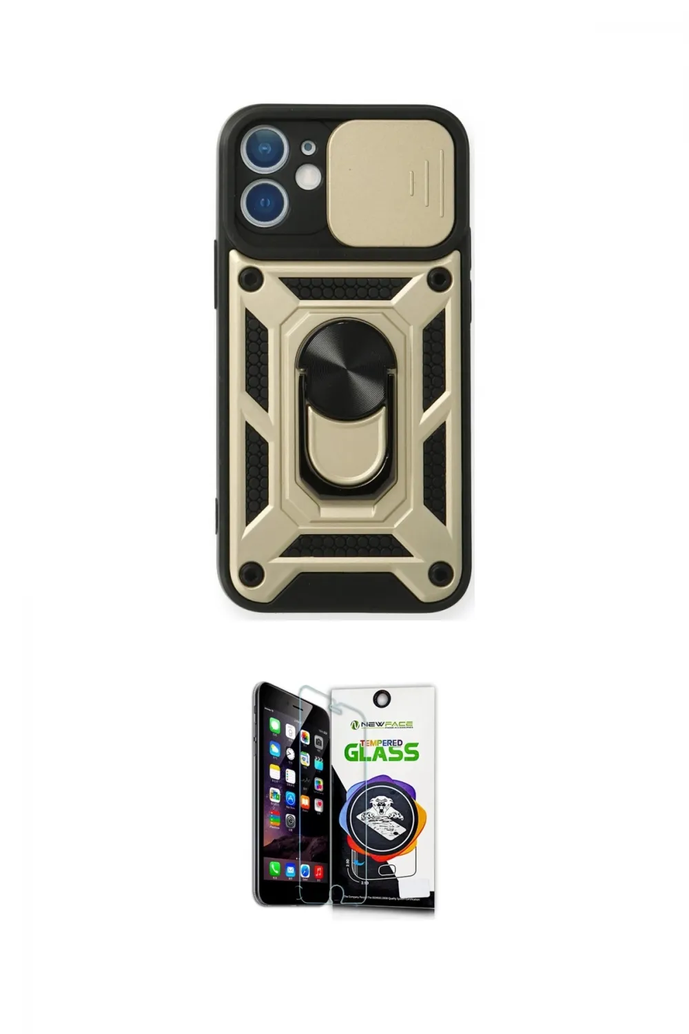 ieg™ iPhone 12 Mini Kılıf Ahenk Klasik - Şeffaf Temperli Cam Ekran Koruyucu