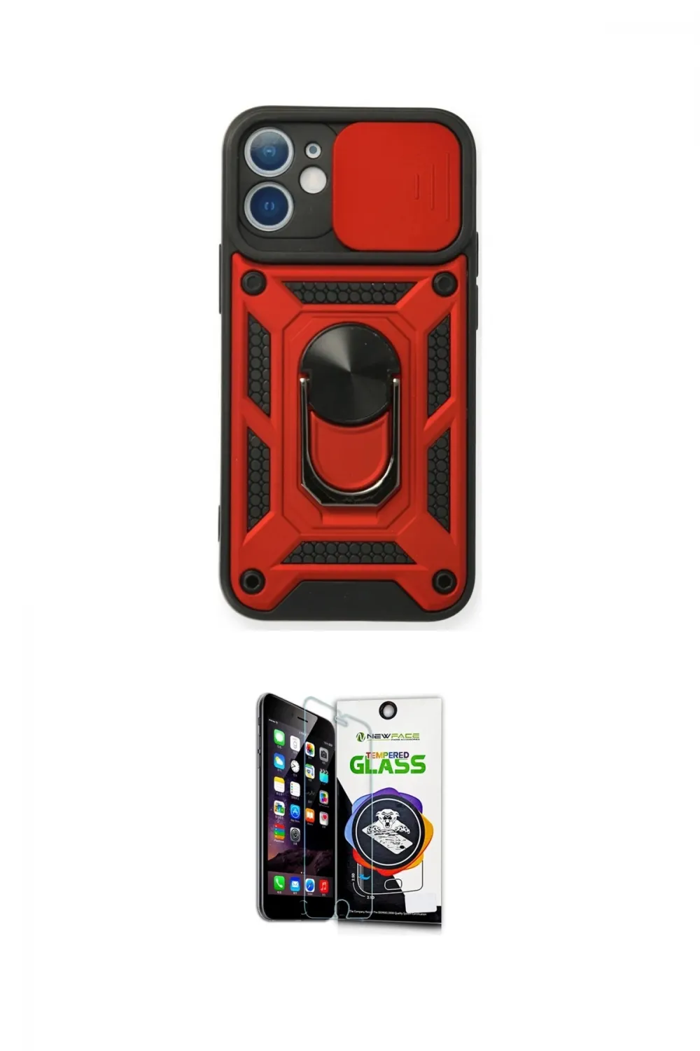 ieg™ iPhone 12 Mini Kılıf Ahenk Klasik - Şeffaf Temperli Cam Ekran Koruyucu