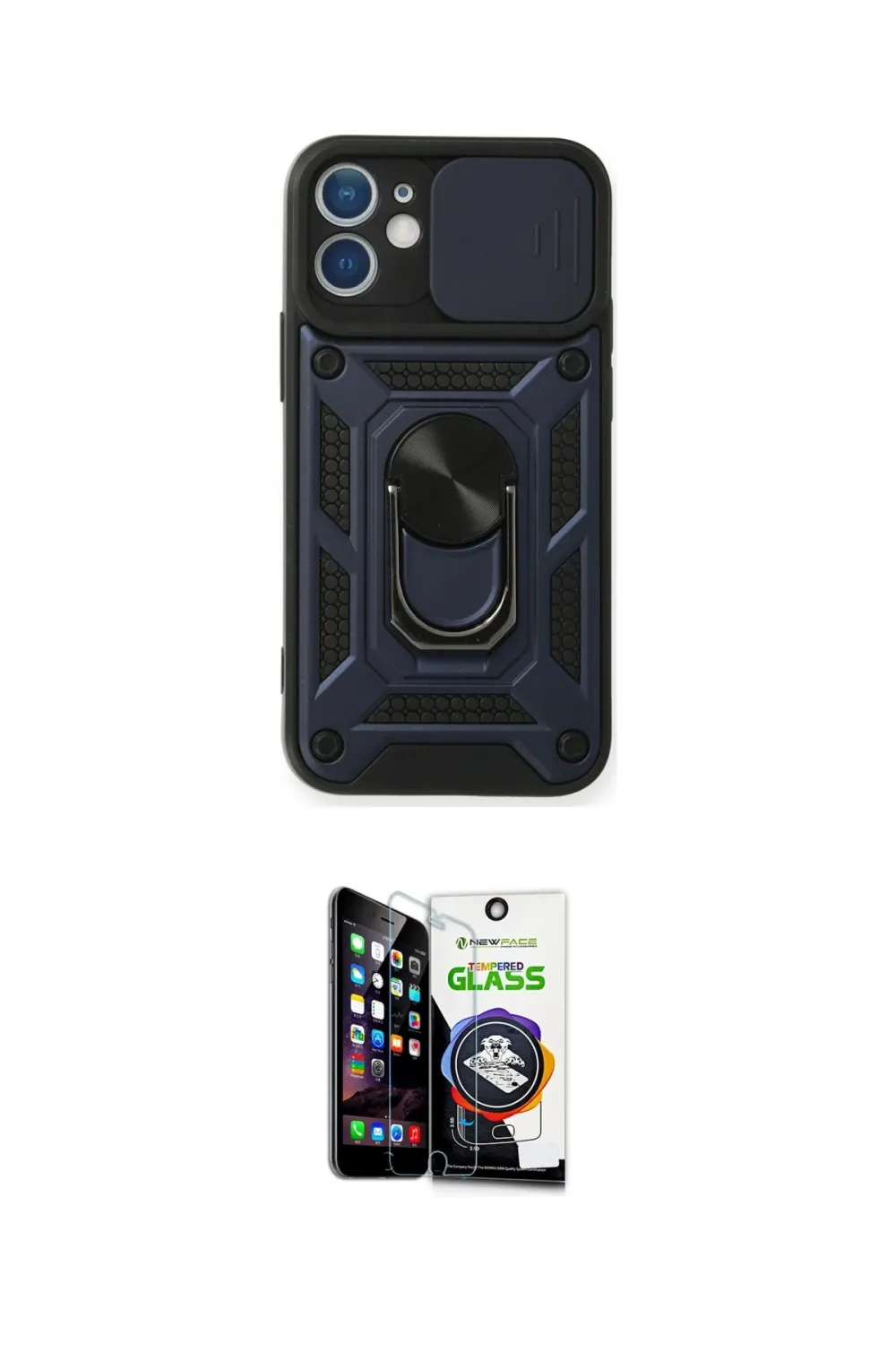 ieg™ iPhone 12 Mini Kılıf Ahenk Klasik - Şeffaf Temperli Cam Ekran Koruyucu
