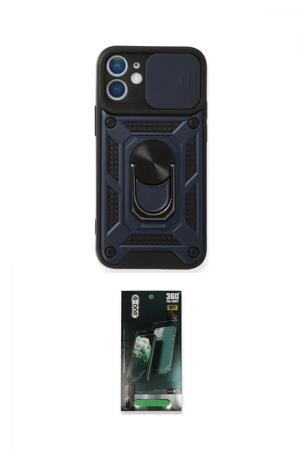 ieg™ iPhone 12 Mini Kılıf Ahenk Klasik - Siyah 360 Mat Full Body Arka Koruyucu