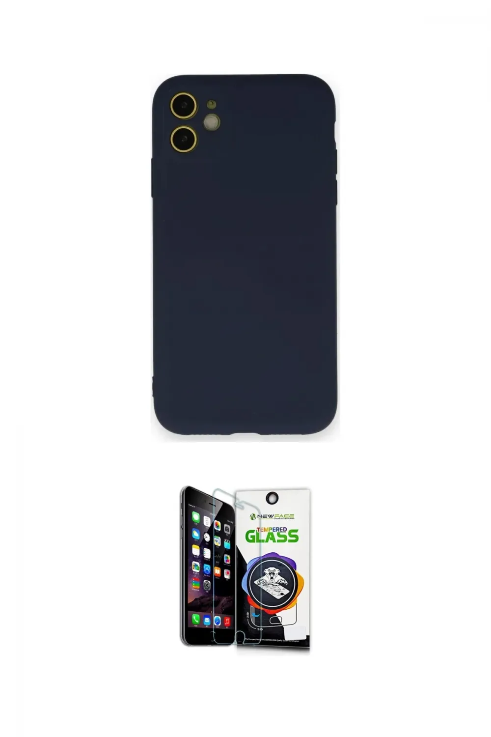 ieg™ iPhone 12 Mini Kılıf Ahenk Serisi - Şeffaf Temperli Cam Ekran Koruyucu
