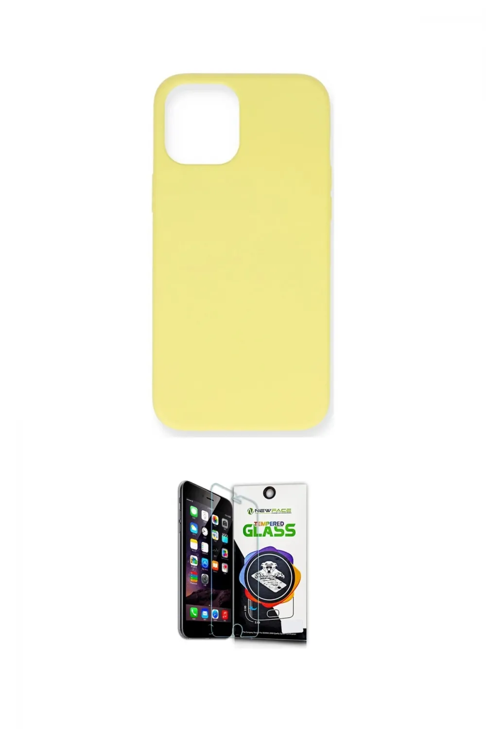 ieg™ iPhone 12 Mini Kılıf Ahenk Serisi - Şeffaf Temperli Cam Ekran Koruyucu