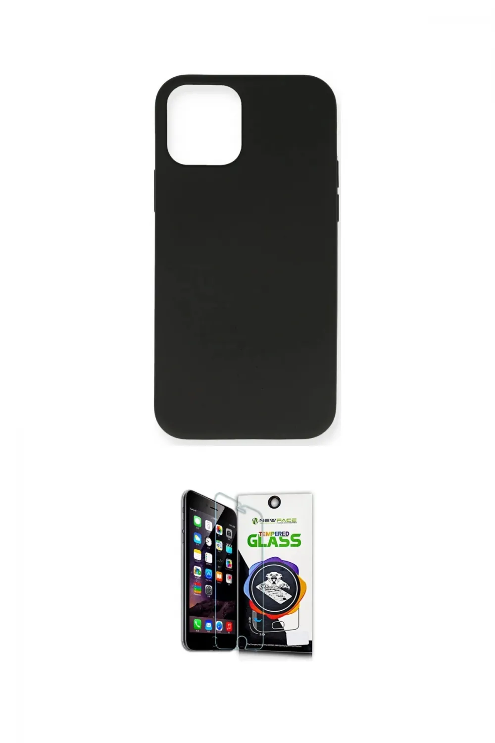 ieg™ iPhone 12 Mini Kılıf Ahenk Serisi - Şeffaf Temperli Cam Ekran Koruyucu