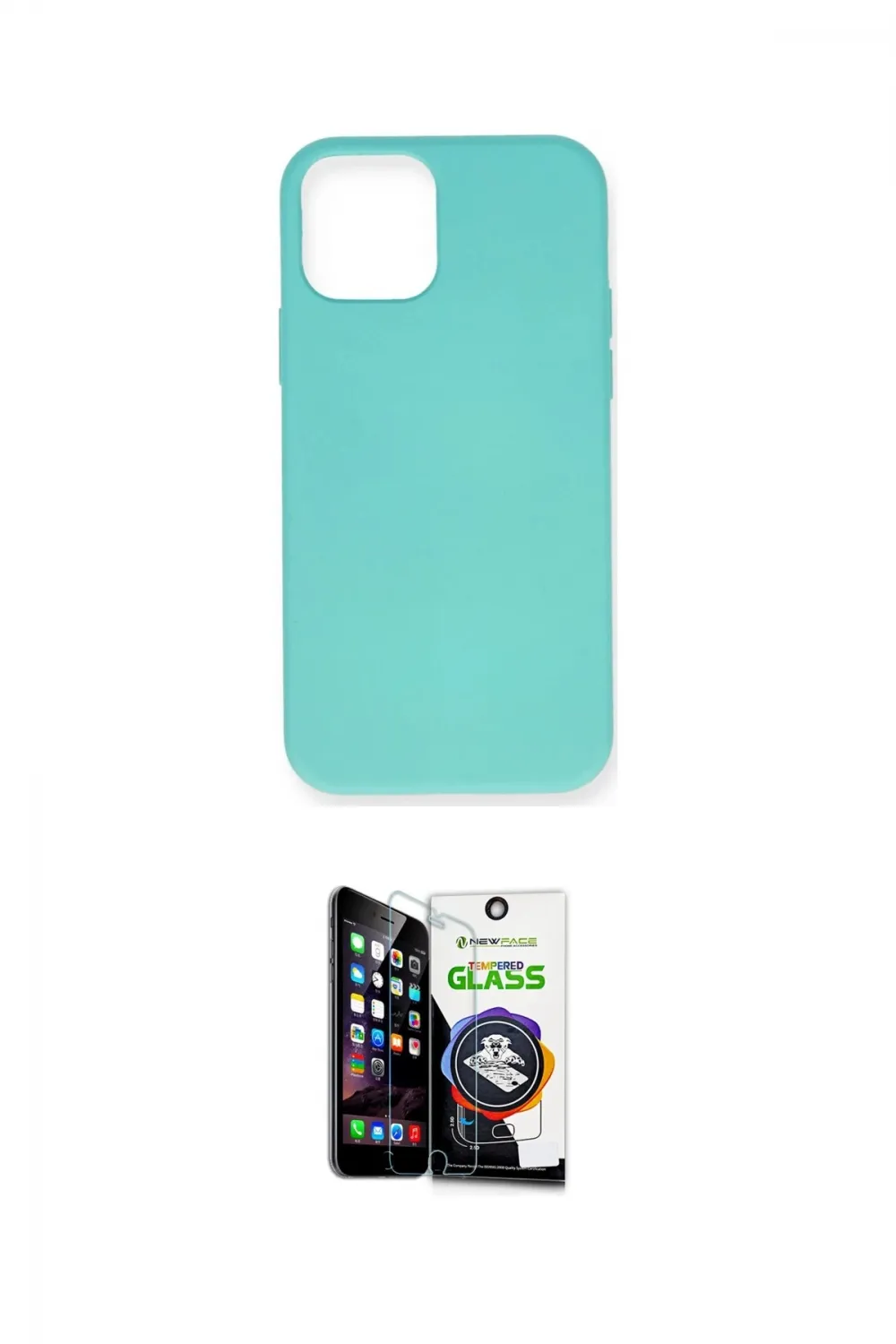ieg™ iPhone 12 Mini Kılıf Ahenk Serisi - Şeffaf Temperli Cam Ekran Koruyucu