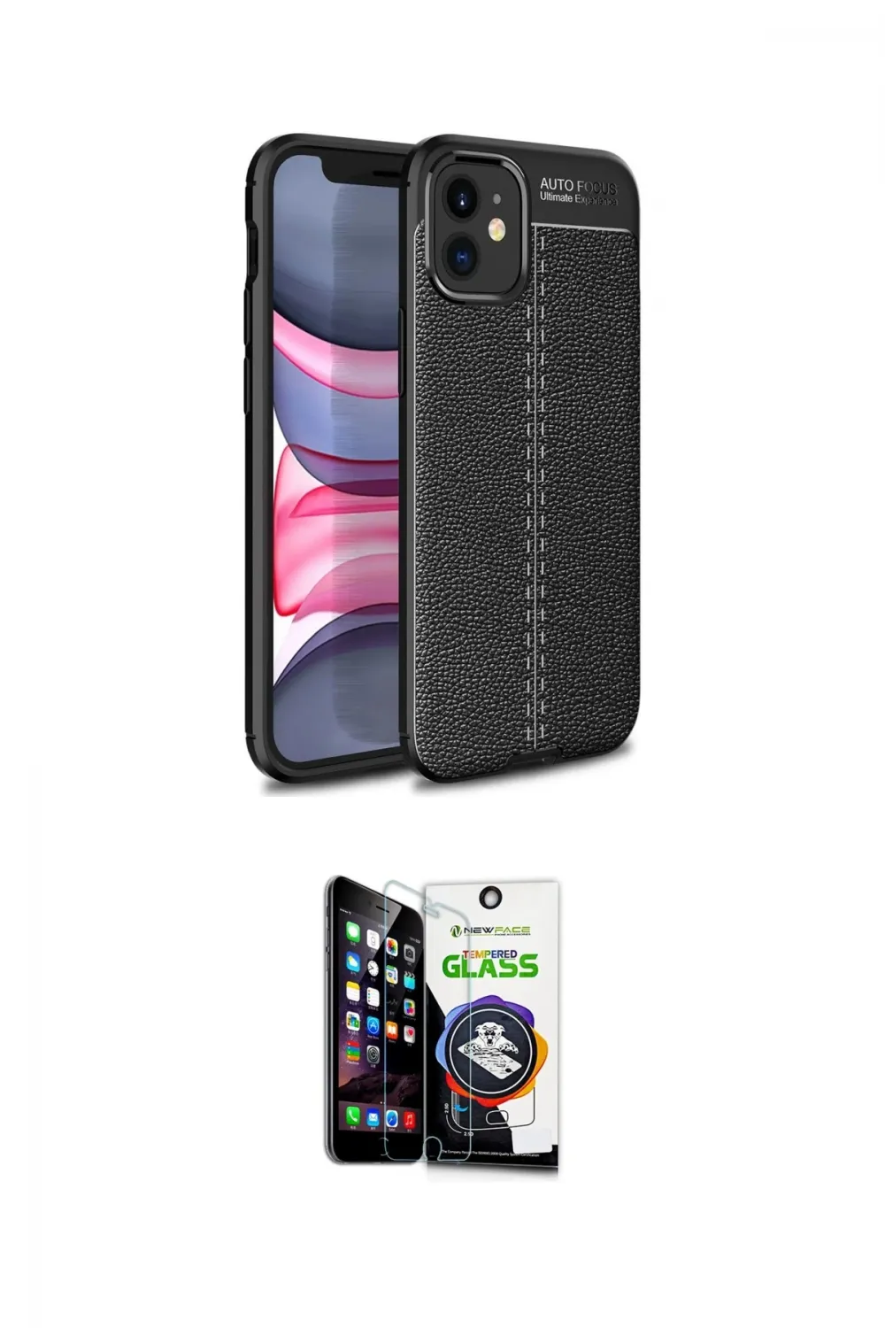 ieg™ iPhone 12 Mini Kılıf Doruk Klasik Özel Seri - Şeffaf Temperli Cam Ekran Koruyucu