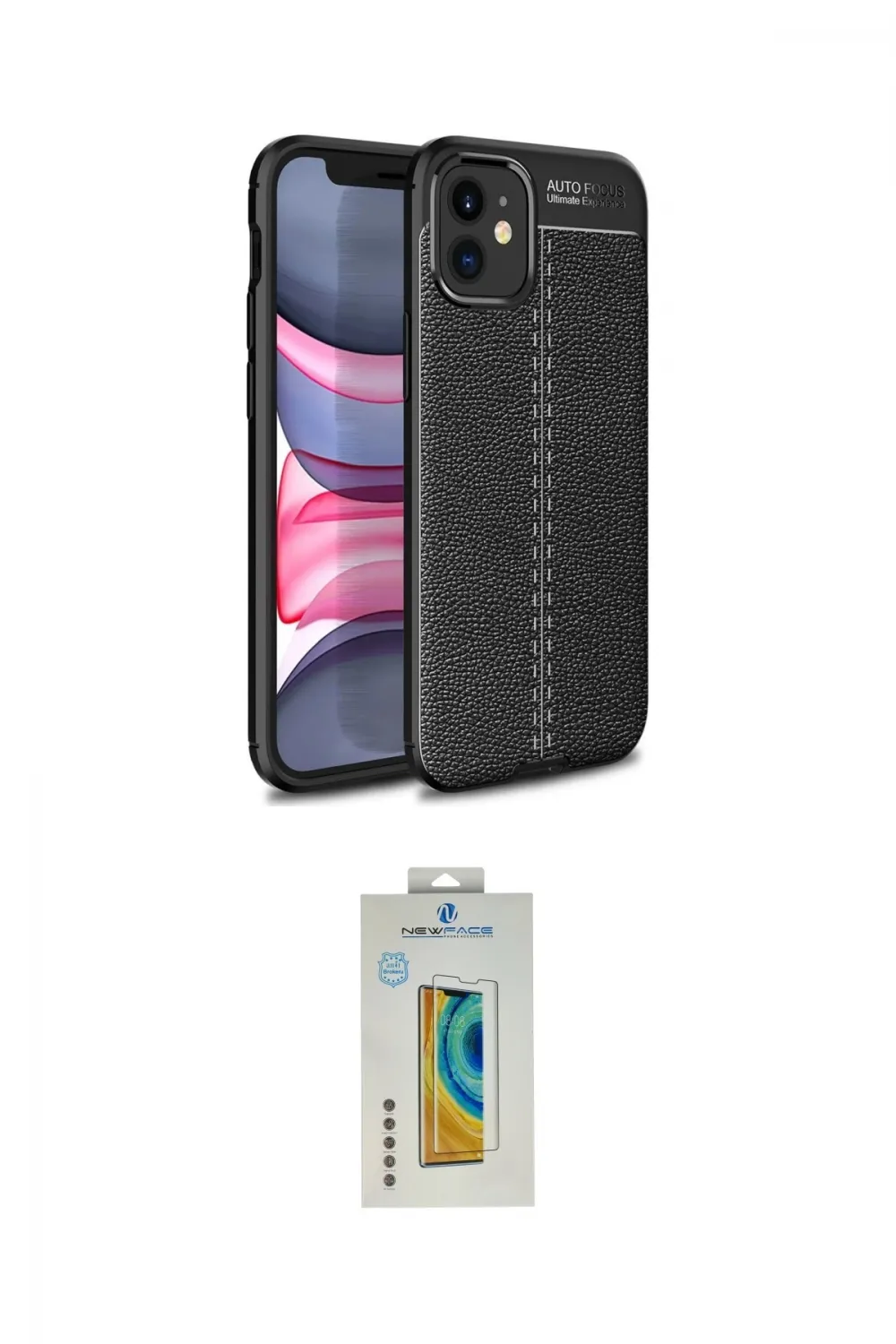 ieg™ iPhone 12 Mini Kılıf Doruk Klasik Özel Seri - Siyah Polymer Nano Ekran Koruyucu