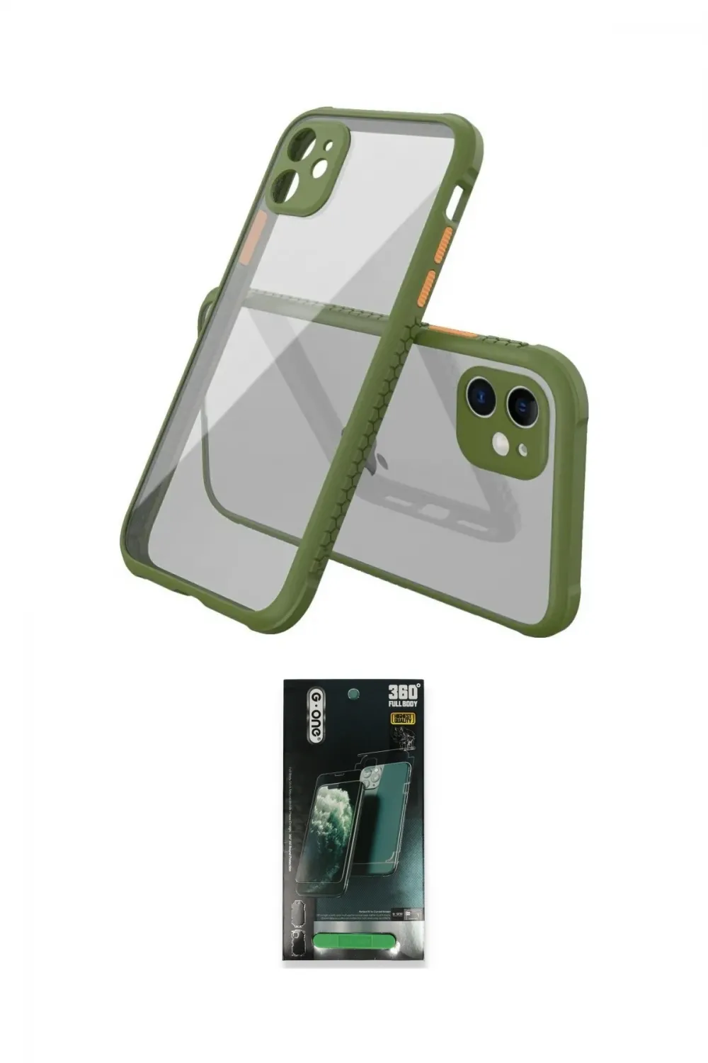ieg™ iPhone 12 Mini Kılıf Nova Asil Özel Seri - Şeffaf 360 Full Body Arka Koruyucu