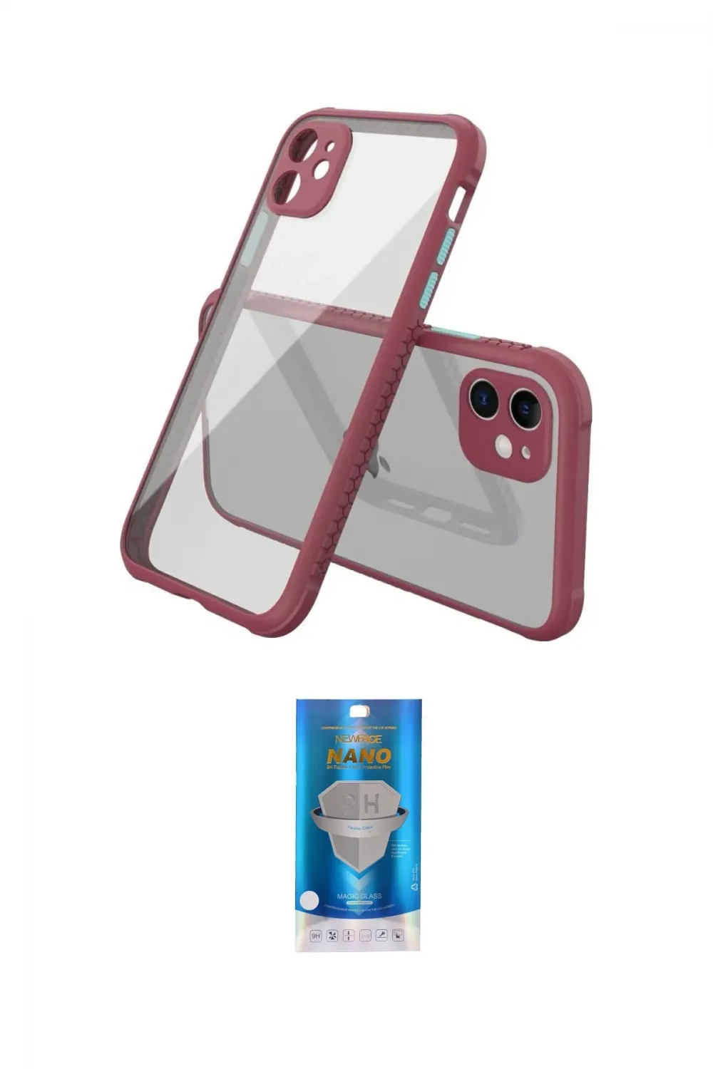 ieg™ iPhone 12 Mini Kılıf Nova Asil Özel Seri - Şeffaf Royal Nano Ekran Koruyucu