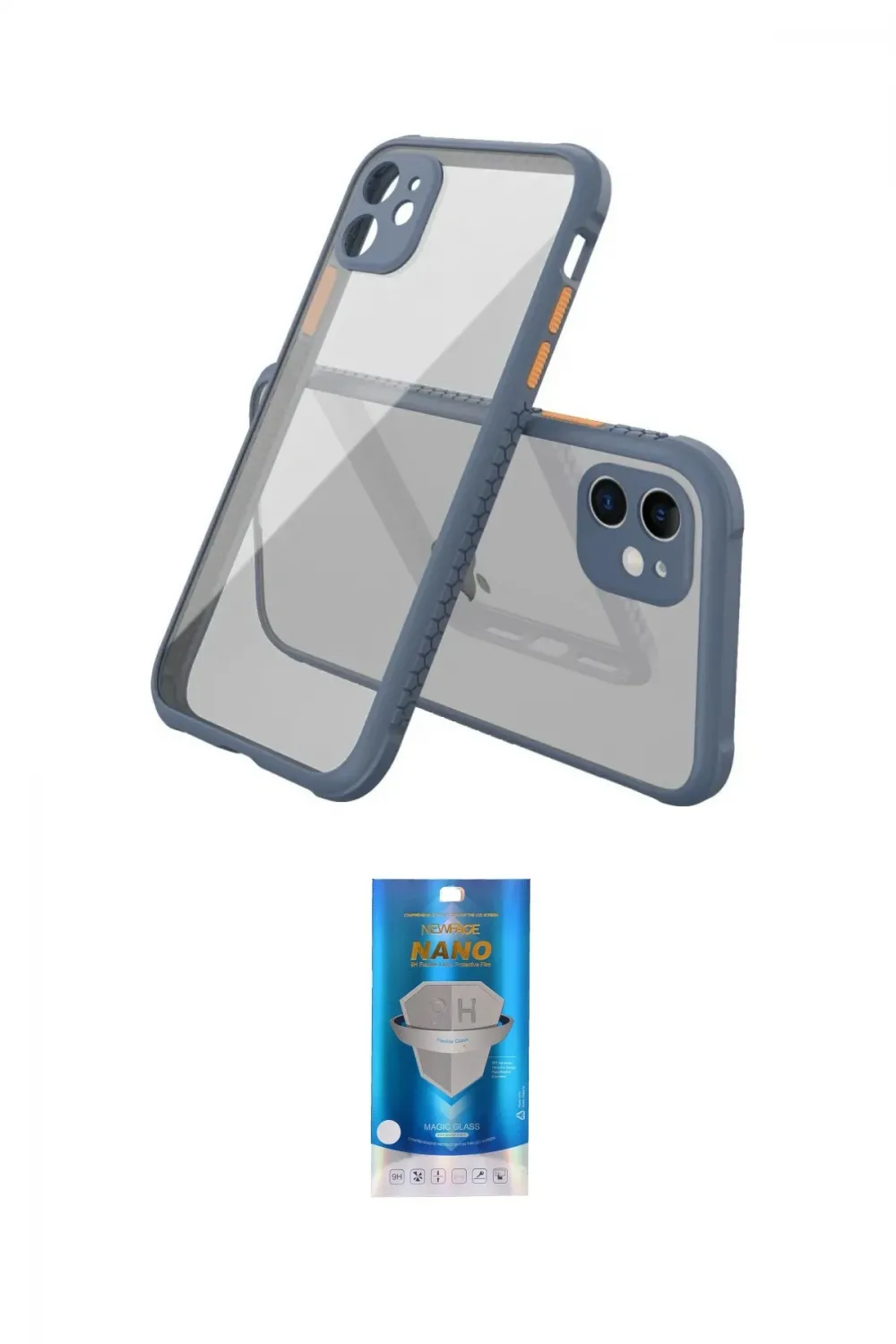 ieg™ iPhone 12 Mini Kılıf Nova Asil Özel Seri - Şeffaf Royal Nano Ekran Koruyucu