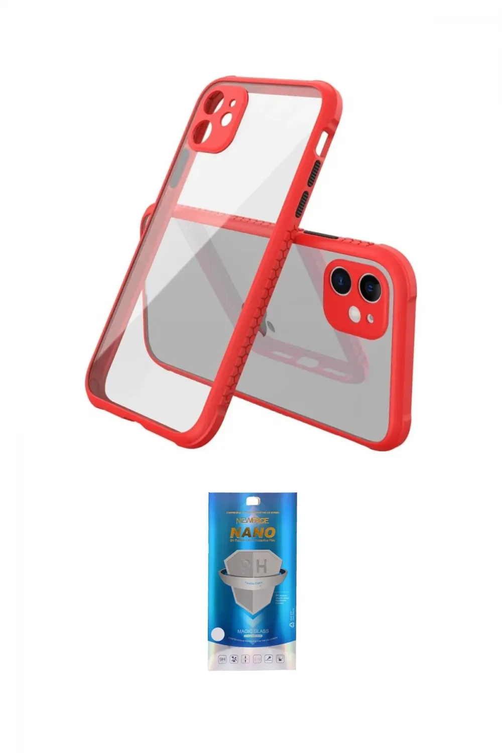 ieg™ iPhone 12 Mini Kılıf Nova Asil Özel Seri - Şeffaf Royal Nano Ekran Koruyucu