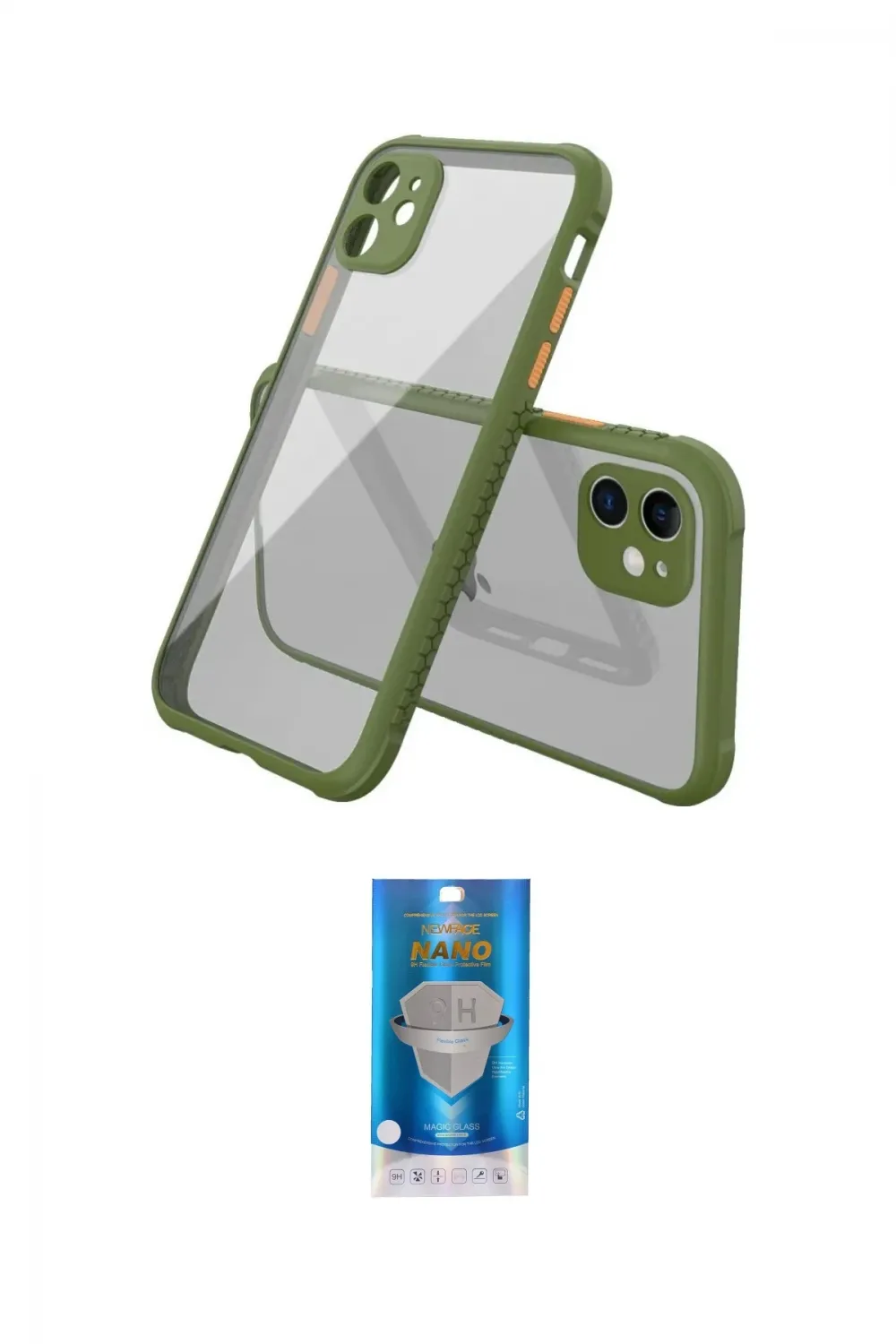 ieg™ iPhone 12 Mini Kılıf Nova Asil Özel Seri - Şeffaf Royal Nano Ekran Koruyucu