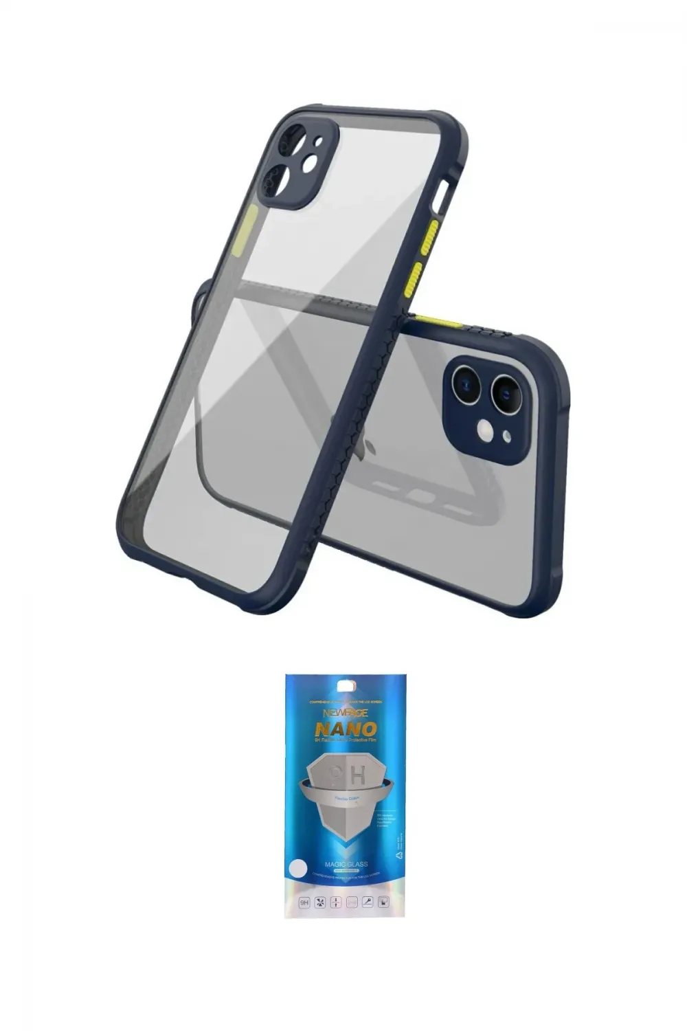 ieg™ iPhone 12 Mini Kılıf Nova Asil Özel Seri - Şeffaf Royal Nano Ekran Koruyucu