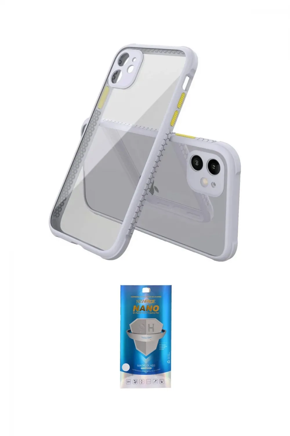 ieg™ iPhone 12 Mini Kılıf Nova Asil Özel Seri - Şeffaf Royal Nano Ekran Koruyucu