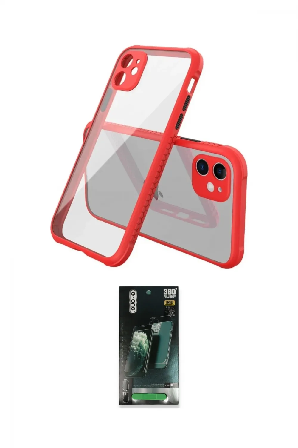 ieg™ iPhone 12 Mini Kılıf Nova Asil Özel Seri - Siyah 360 Mat Full Body Arka Koruyucu