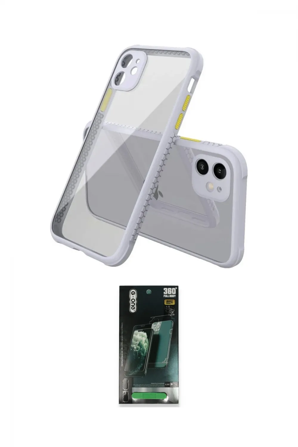 ieg™ iPhone 12 Mini Kılıf Nova Asil Özel Seri - Siyah 360 Mat Full Body Arka Koruyucu
