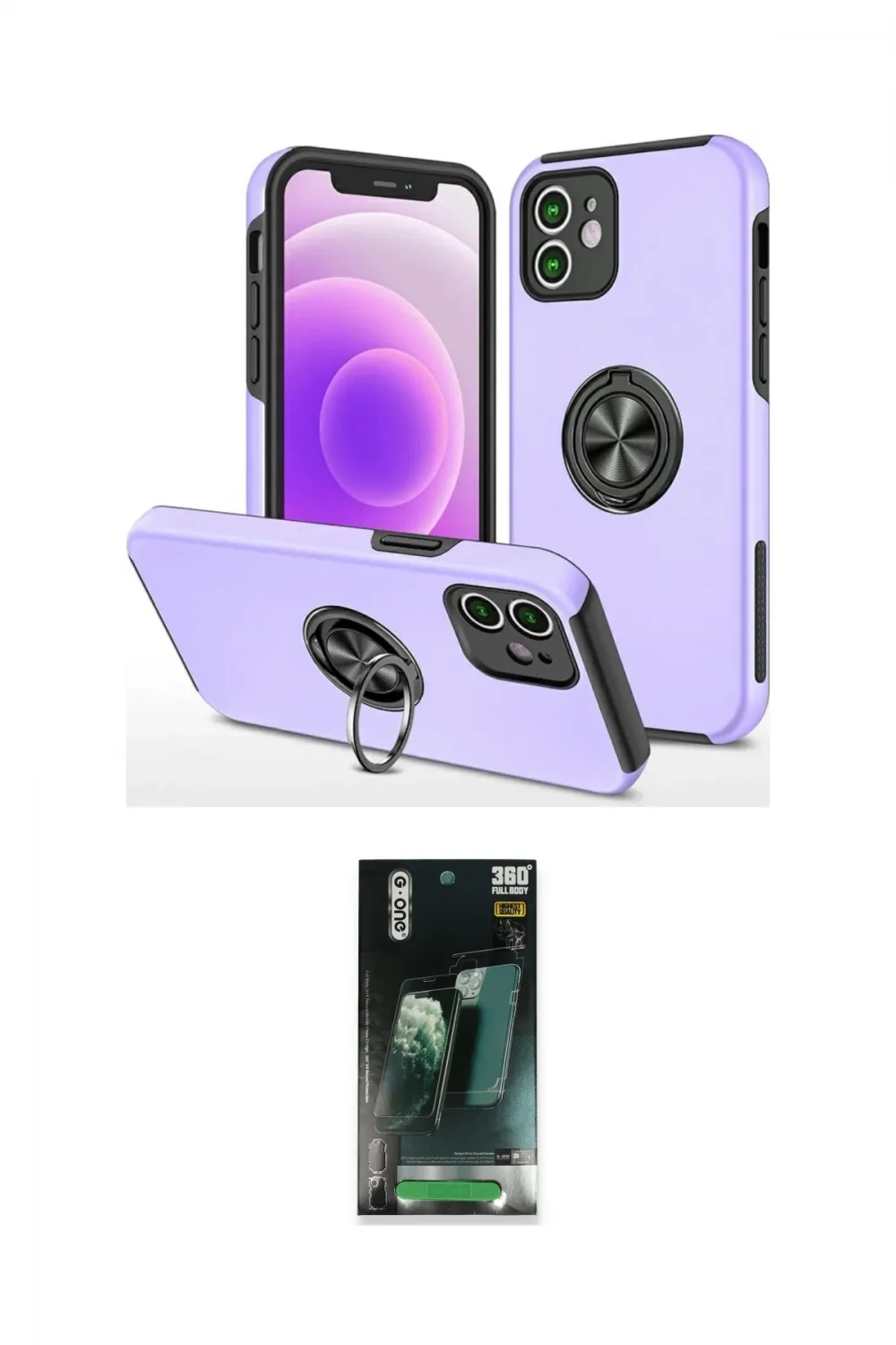 ieg™ iPhone 12 Mini Kılıf Odak Form Prime - Şeffaf 360 Full Body Arka Koruyucu