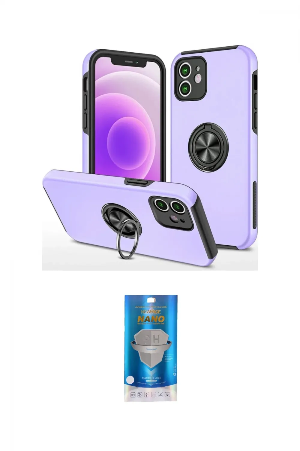 ieg™ iPhone 12 Mini Kılıf Odak Form Prime - Şeffaf Royal Nano Ekran Koruyucu