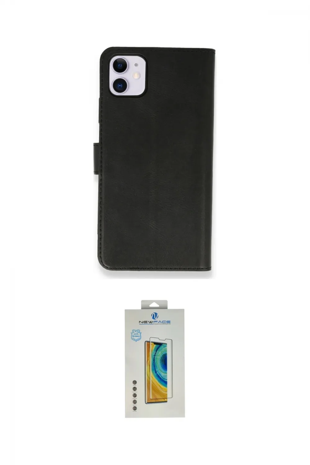 ieg™ iPhone 12 Mini Kılıf Siluet Işık Serisi - Siyah Polymer Nano Ekran Koruyucu