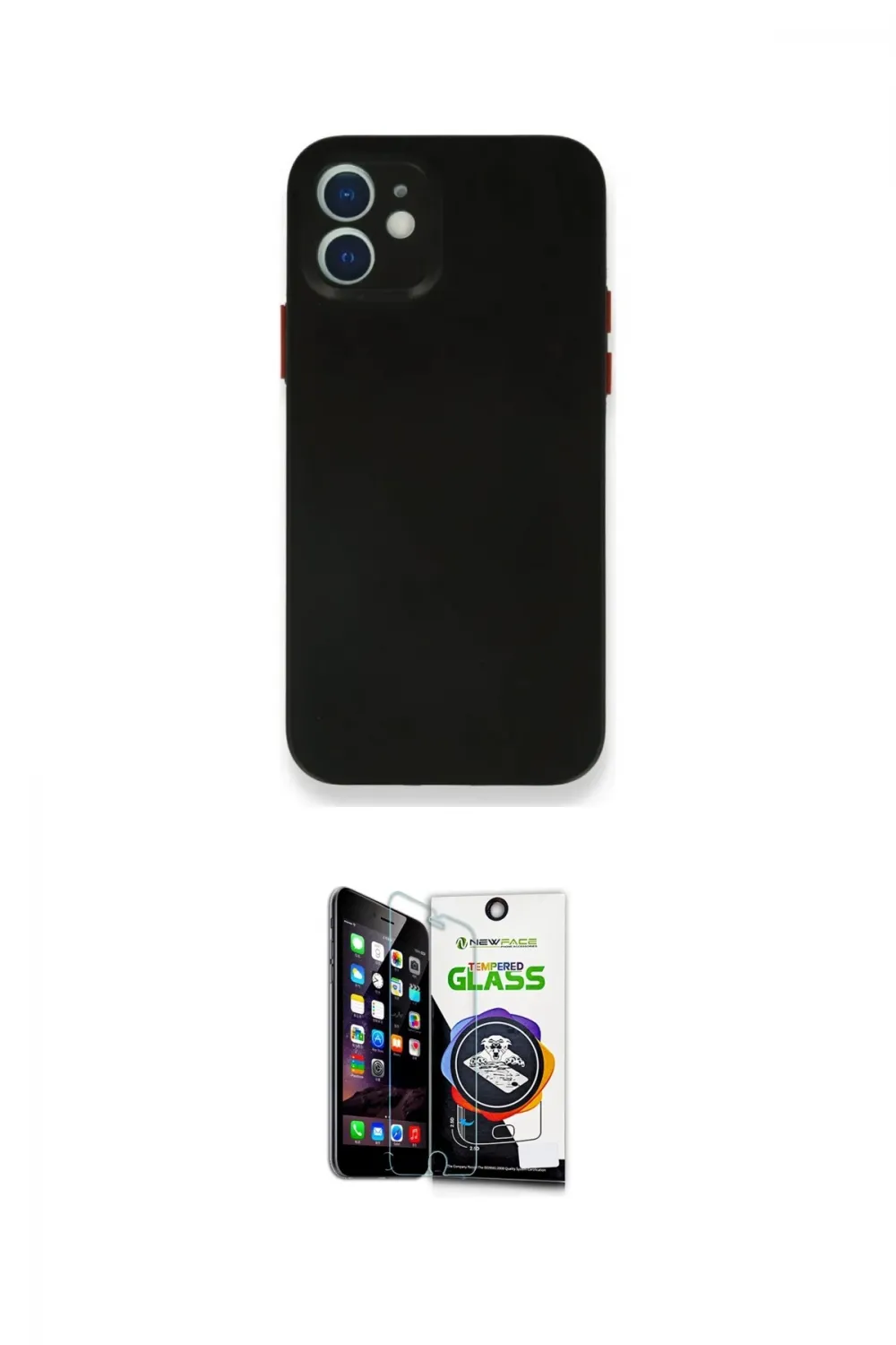ieg™ iPhone 12 Mini Kılıf Yadigar Yansıma Serisi - Şeffaf Temperli Cam Ekran Koruyucu