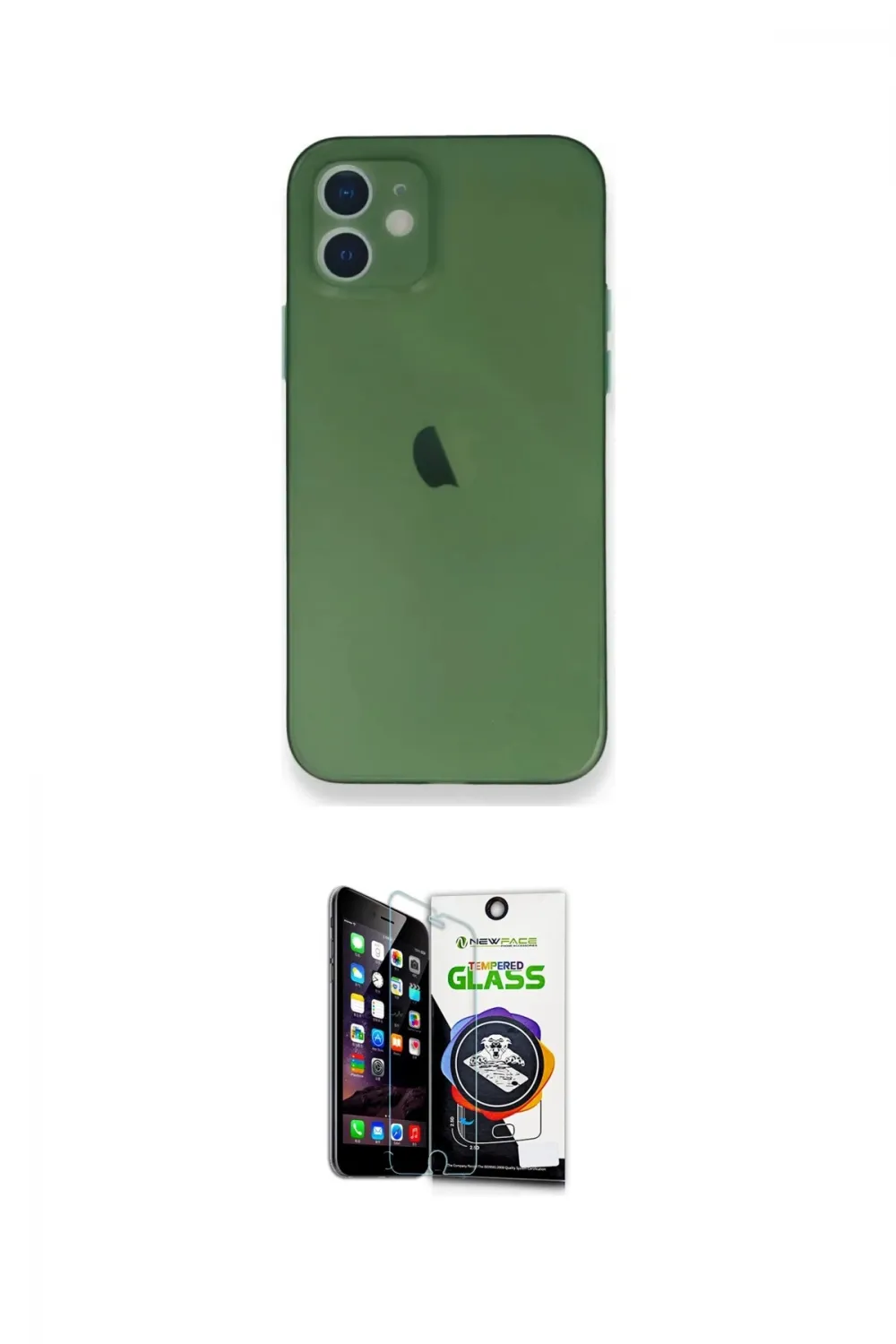 ieg™ iPhone 12 Mini Kılıf Yadigar Yansıma Serisi - Şeffaf Temperli Cam Ekran Koruyucu