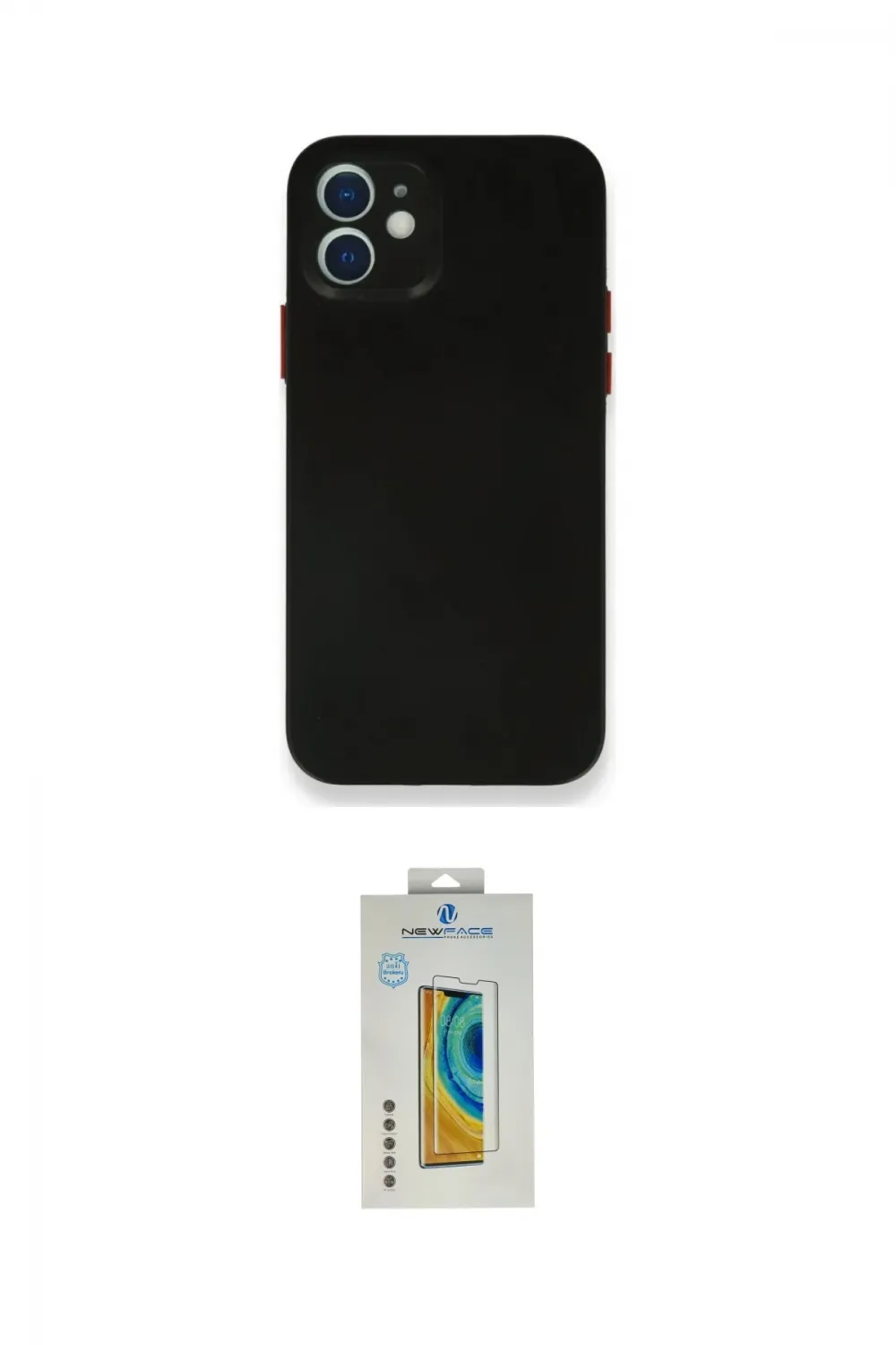 ieg™ iPhone 12 Mini Kılıf Yadigar Yansıma Serisi - Siyah Polymer Nano Ekran Koruyucu