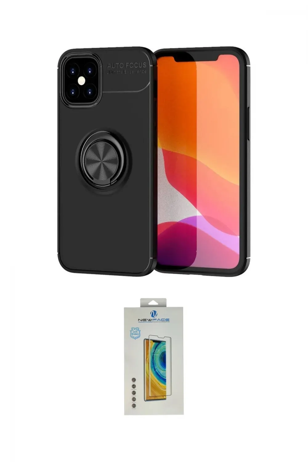 ieg™ iPhone 12 Mini Kılıf Yankı Form Prime - Siyah Polymer Nano Ekran Koruyucu