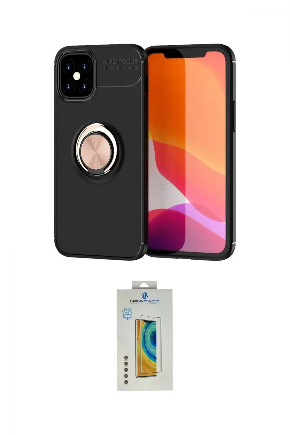 ieg™ iPhone 12 Mini Kılıf Yankı Form Prime - Siyah Polymer Nano Ekran Koruyucu