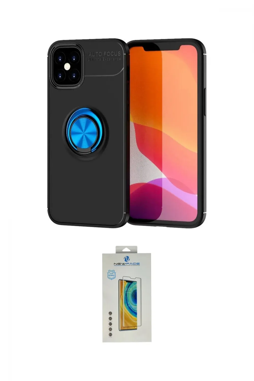 ieg™ iPhone 12 Mini Kılıf Yankı Form Prime - Siyah Polymer Nano Ekran Koruyucu
