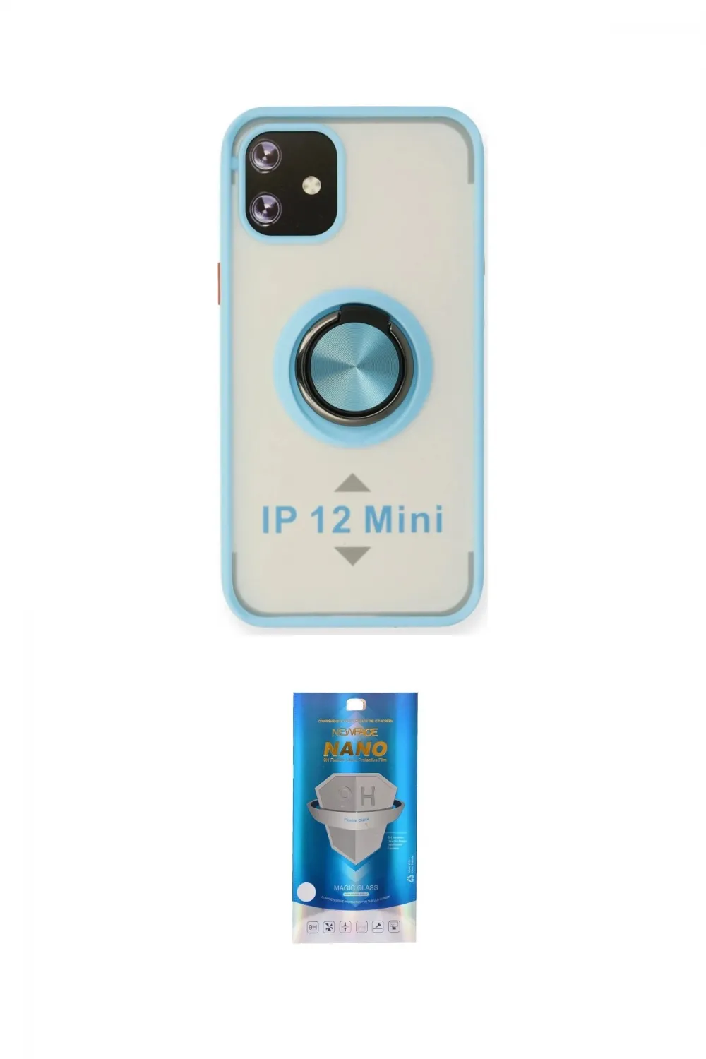 ieg™ iPhone 12 Mini Kılıf Yörünge Çizgi - Şeffaf Royal Nano Ekran Koruyucu