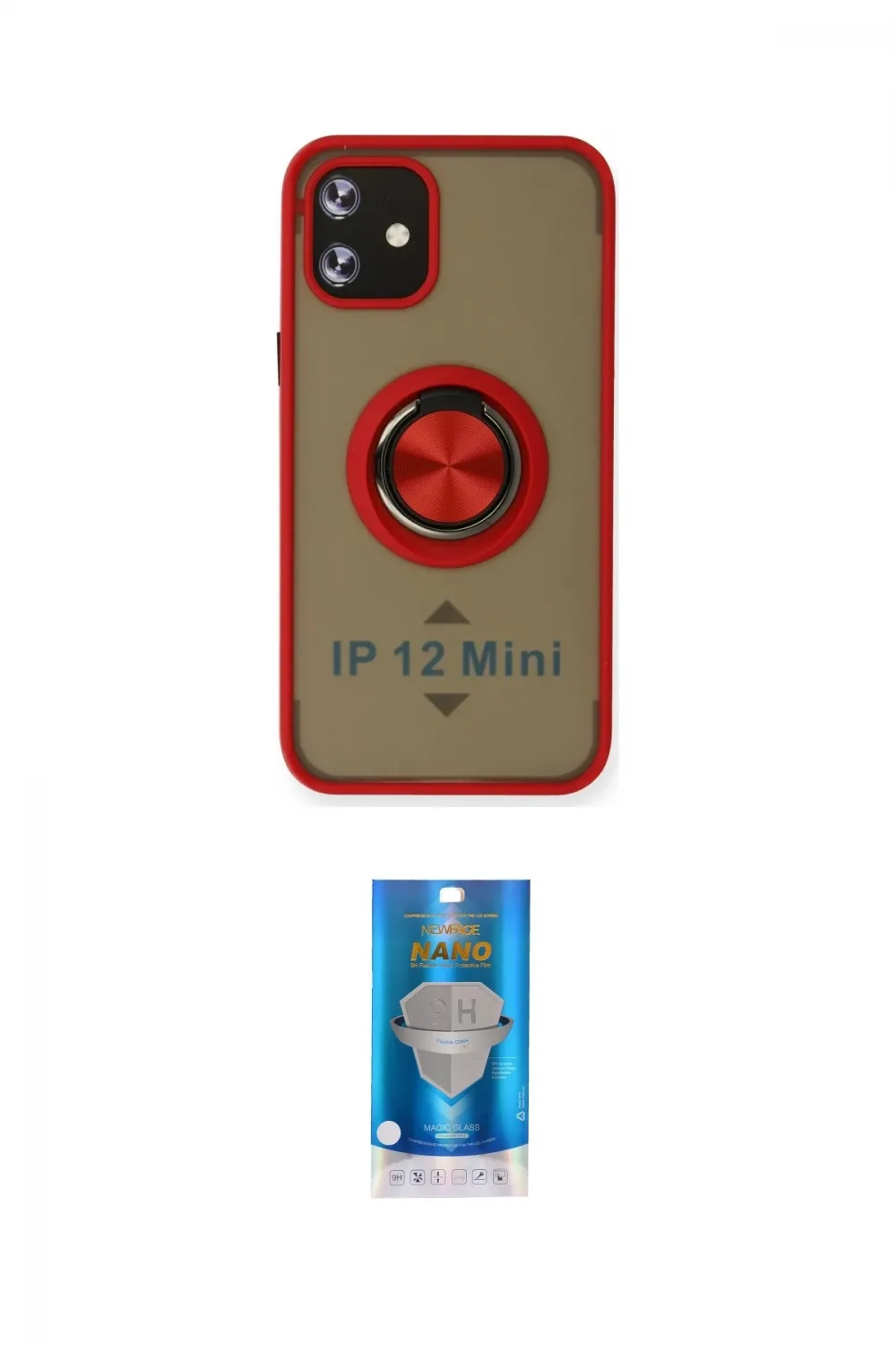 ieg™ iPhone 12 Mini Kılıf Yörünge Çizgi - Şeffaf Royal Nano Ekran Koruyucu