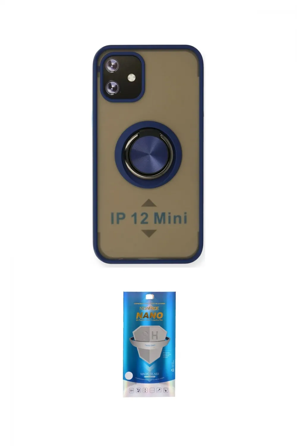 ieg™ iPhone 12 Mini Kılıf Yörünge Çizgi - Şeffaf Royal Nano Ekran Koruyucu