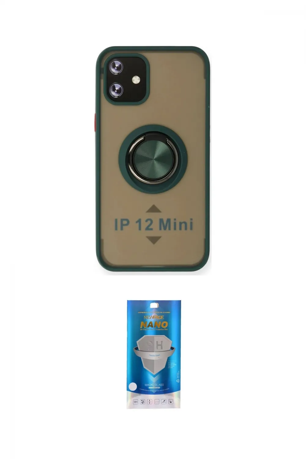 ieg™ iPhone 12 Mini Kılıf Yörünge Çizgi - Şeffaf Royal Nano Ekran Koruyucu