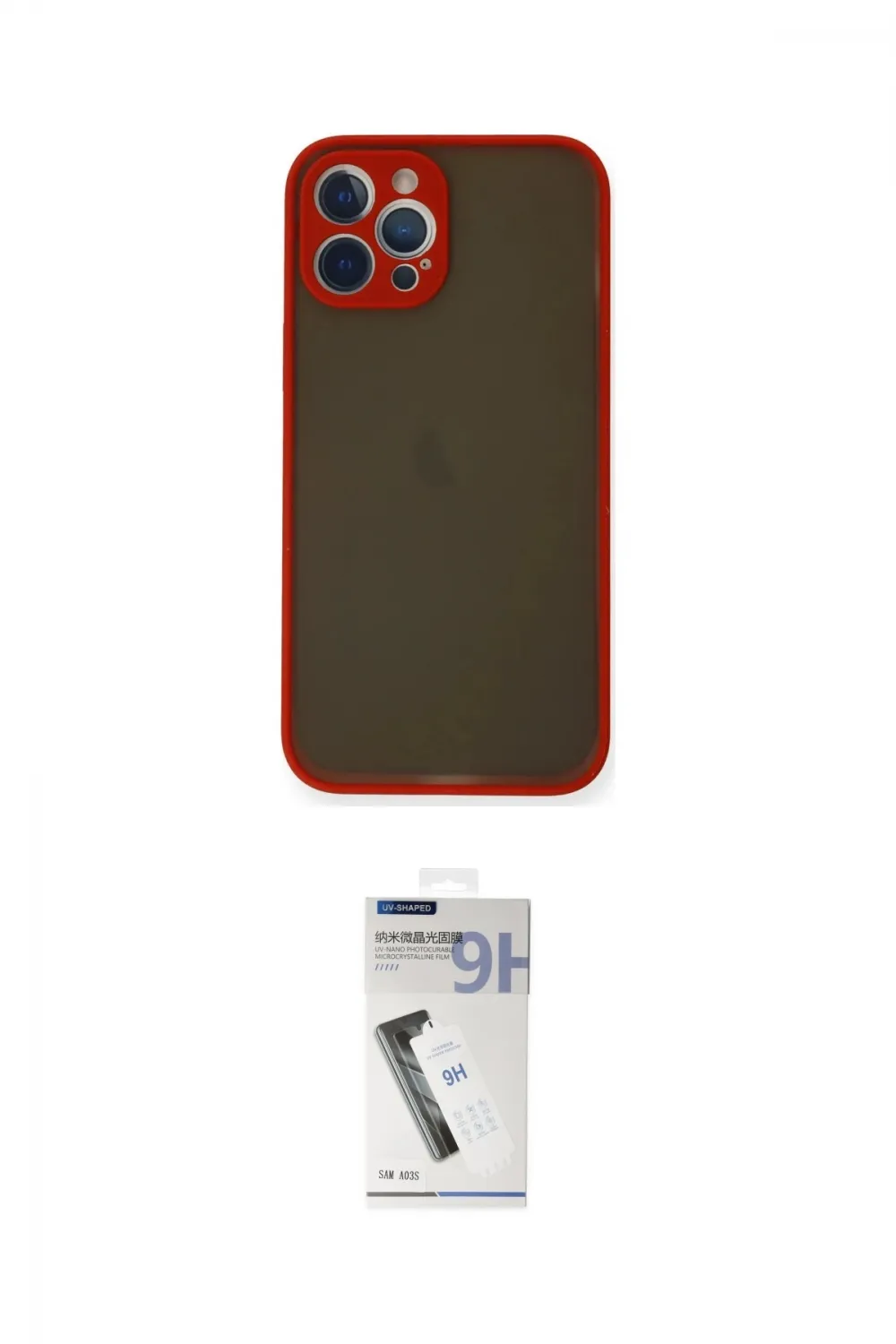 ieg™ iPhone 12 Pro Kılıf Ahenk Çizgi Serisi - Şeffaf Uv Polymer Nano Ekran Koruyucu
